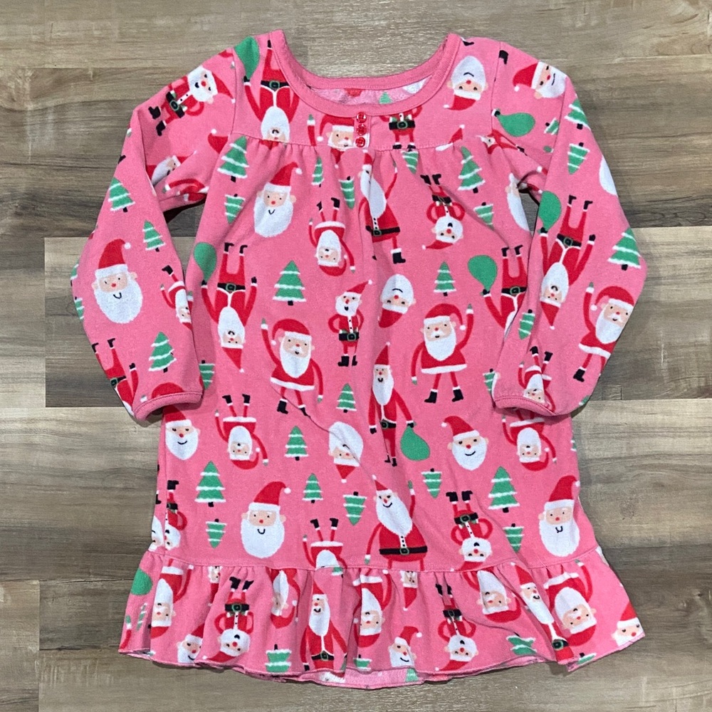 $1 - Carter's Pink Santa Nightgown